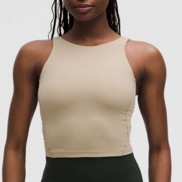 Lululemon Align High Neck Tank Top, Sheer Oak, Size 6 - Picture 2 of 10
